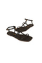 Women's Square Toe Gladiator Black Stylish Casual Sandals - 3