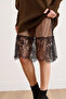Women's Bitter Brown Lace Detailed Tulle Underskirt Skirt Etk-19000100 - 5
