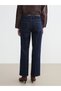 Trendlucky Straight Fit Women's Jean Pants with Belt in the Waist with a Difference in Color - 4