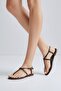 Women's Square Toe Brown Stylish Daily Cross-Flip Flop Sandals - 4