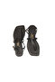 Women's Square Toe Black Stylish Daily Cross-Flip Flop Sandals - 2