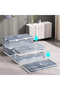 Pack of 2 Space-Saving Drawer-Style Folding Under Bed Storage Box with Wheels 18cm - 5