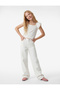Cotton Pieces of Loose Fit Pocketed Wide Leg Denim Pants