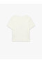 Leopard Patterned Star Printed Crew Neck Short Sleeve Cotton T-Shirt - 5
