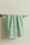 Golden Mint Green Hand Towel - 50X90 Cm, 230Gr, 100% Cotton