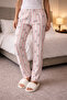100% Cotton Knitted Elastic Waist Printed Patterned Stylish and Comfortable Women's Pajamas Single Bottom