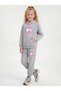 Kangaroo Pocket Hooded Lets Go Print Detailed Girls' Tracksuit Set - 3