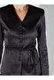 Black V-Neck Women's Jacket - 3