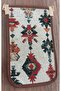 Mini Phone Bag - Adjustable Strap, Card Compartment, Ethnic Pattern - 5