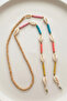 Sea Shell Natural Stone Fimo Glasses Chain - 3