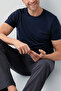 Crew Neck Short Sleeve Men's Pajama Set 3690 - 4