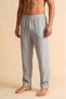 Gray Wide Fit 100% Cotton Muslin Fabric Men's Trousers with Elastic Waist - Hajj Umrah Trousers - 4
