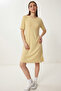 Basic Long Knitted T-Shirt Lex0022 Yellow - 2