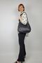 5086 Shiny Black 3-Compartment Casual Women's Shoulder Bag (Soft Pu Leather Tote) - 7