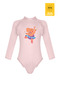 Uv Protection Upf 50+ Long Sleeve Ruffle Ballerina Elephant Print Swimsuit - Recycled Fabric