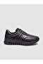 Black - Black Sole Genuine Calf Leather Suede Detailed Women's Sneaker Shoes