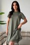 Women's Short Sleeve Skirt Lace Detailed Summer Modal Dress - 5
