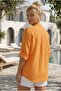 Orange Hakim Collar Buttoned Long Sleeve Buttoned Casual Muslin Woven Shirt 75 63 - 5