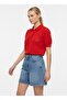 Women's Polo Neck Openwork Thin Knitwear Blouse - 2