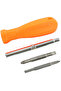 6-In-1 Chrome Vanadium Steel Shock Resistant Handle Screwdriver with 4-Bits - 5
