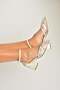 Y246061509 Floral Motif Thick Heeled Bridal Shoes - 4