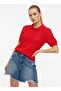 Women's Polo Neck Openwork Thin Knitwear Blouse - 4
