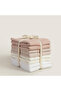 Sobeska 100% Cotton 8-Piece Face Towel Set 50X80 cm Salmon/Beige/Ecru/White