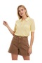 Women's Polo Neck Openwork Thin Knitwear Blouse - 3