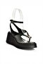 Y973465909 Black Women's Sandals with Padded Sole - 4
