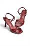 Y518710109 Burgundy Thin Heeled Women's Shoes - 7