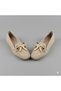Kindep (Park Moda) Women's Knitwear with Tassels on the Front, Ballerina Flats Beige