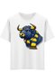Yellow Navy Blue Spirit – Bull Figured Printed Children's T-Shirt
