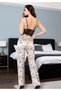 Women's Satin 3-Piece Robe & Lace Detailed Pajama Set - Stylish & Comfortable Wear - 2
