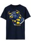 Yellow Navy Blue Spirit – Bull Figured Printed Children's T-Shirt