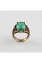 Bronze Women's Antique Jewelry Ring Color Changing Feeling Stone Rib Oval Model Adjustable Vintage Ring - 2