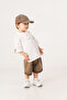 Baby Boy Summer Muslin Shirt Shorts Set with Hat Gift - 5