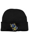 Yellow Navy Blue Spirit – Bull Figured Printed Beanie