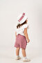 Baby Girl Summer Outfit Set with Ruffled Collar and Gingham Shorts, 2-Piece Set with Hat as a Gift - 6