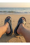 Men's Black Eva Sole Slippers Non-Slip Lightweight Comfortable Summer Beach Pool Home Bathroom - 3