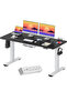 FLEXISPOT EN2 150x60 cm Electric Sit Stand Desk with Cable Management - White Frame and Black Top