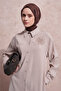 Embroidered Tunic Dress Beige - 5