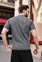 Anthracite Crew Neck Slim Fit Knitwear Men's T-Shirt E7466 - 3