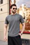 Anthracite Crew Neck Slim Fit Knitwear Men's T-Shirt E7466 - 2