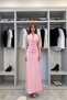 Women's Pink Ornamental Rose Detailed Dress 1041-2808 - 4