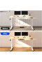 FLEXISPOT EN2 140x70 cm Electric Sit Stand Desk with Cable Management - White Frame and Maple Top - 6