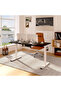 FLEXISPOT EN2 150x60 cm Electric Sit Stand Desk with Cable Management - White Frame and Black Top - 2