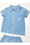Boys Reflective Cotton Soft Denim Shirt Shorts Set Baby Boy Child 6 Months-24 Months - 2