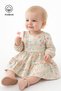 Baby Girl Single Jersey Lycra Dress - Patterned Casual Seasonal Baby Dress
