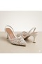 (Park Moda) Closed Toe Evening Dress Women's Shoes with Elastic Back White
