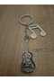 Silver Color Guitar and Hexa-Decimal Note Detailed Keychain